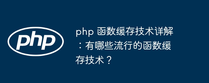 php 函数缓存技术详解：有哪些流行的函数缓存技术？插图