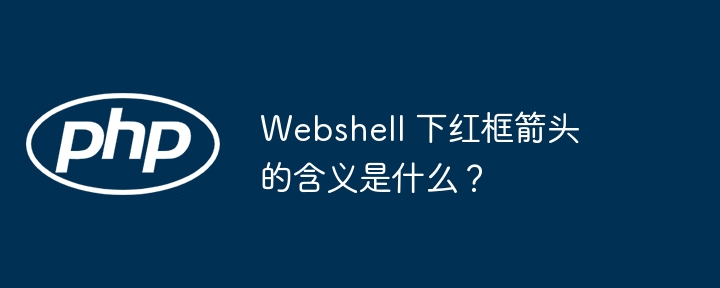Webshell 下红框箭头的含义是什么？插图