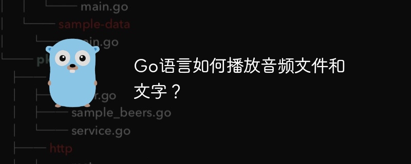 Go语言如何播放音频文件和文字？插图