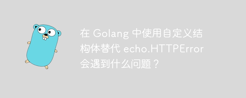 在 Golang 中使用自定义结构体替代 echo.HTTPError 会遇到什么问题？插图