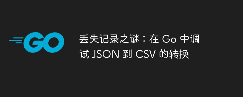 丢失记录之谜：在 Go 中调试 JSON 到 CSV 的转换插图