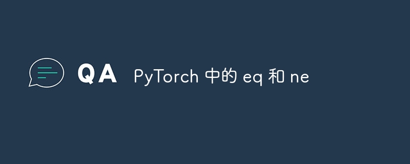 PyTorch 中的 eq 和 ne插图