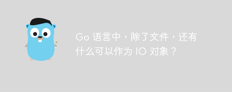 Go 语言中，除了文件，还有什么可以作为 IO 对象？插图